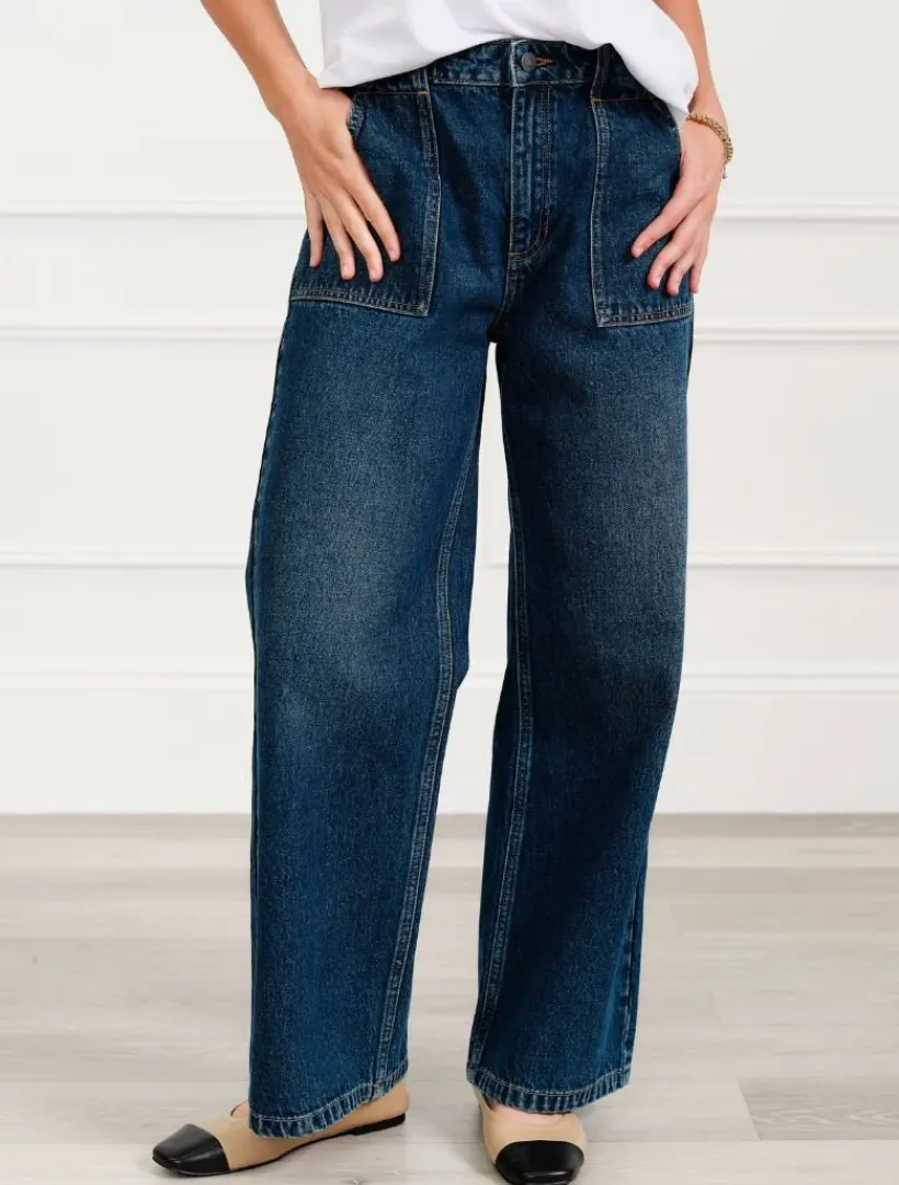 Pants*Zjoosh Lisa Wide Leg Jean Indigo