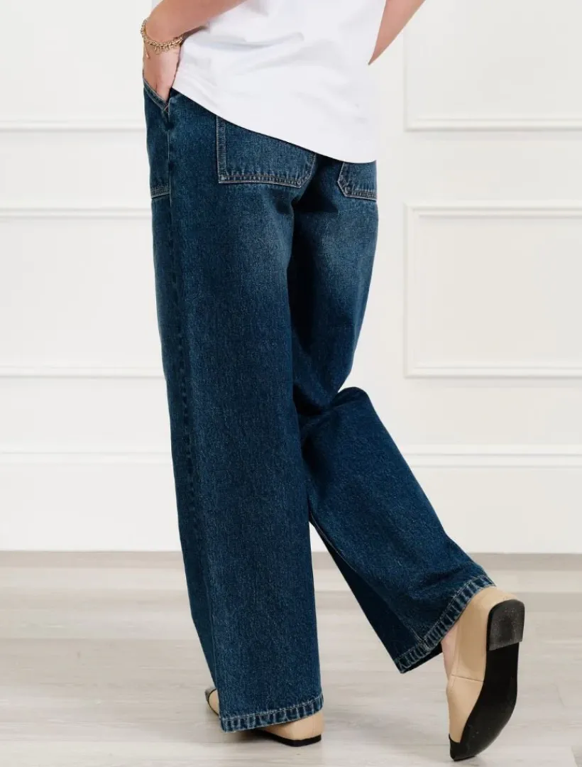 Pants*Zjoosh Lisa Wide Leg Jean Indigo