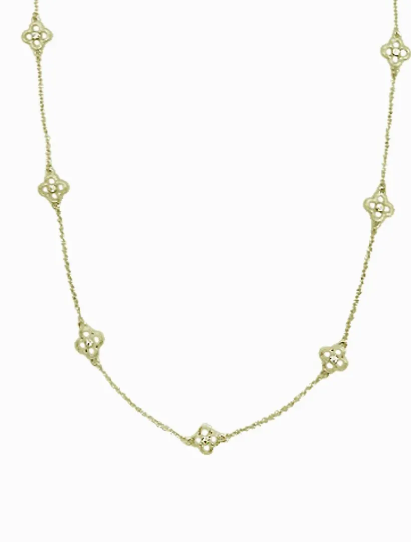 Necklaces|Gold Jewellery*Zjoosh Long Clover Necklace Gold
