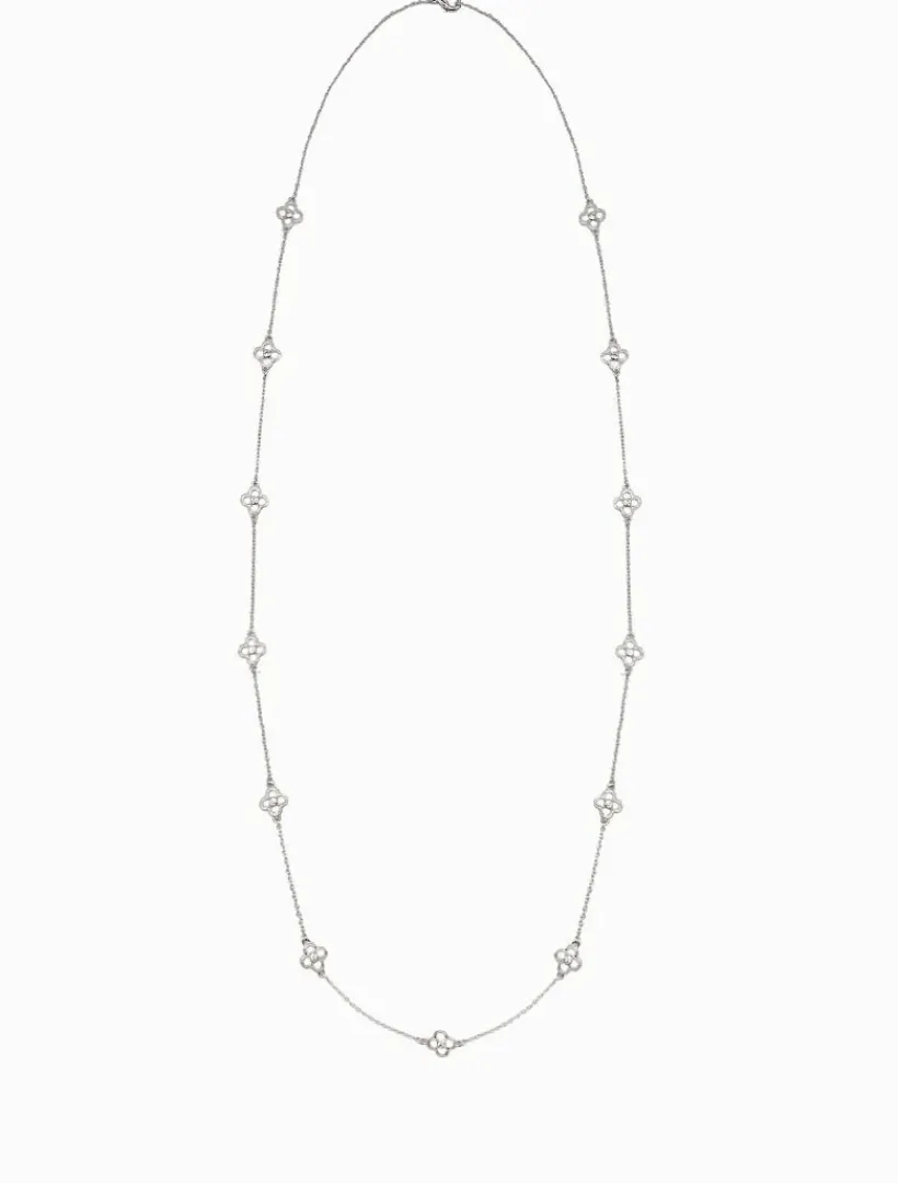 Necklaces|Silver Jewellery*Zjoosh Long Clover Necklace Silver