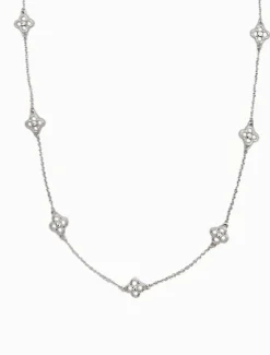 Necklaces|Silver Jewellery*Zjoosh Long Clover Necklace Silver