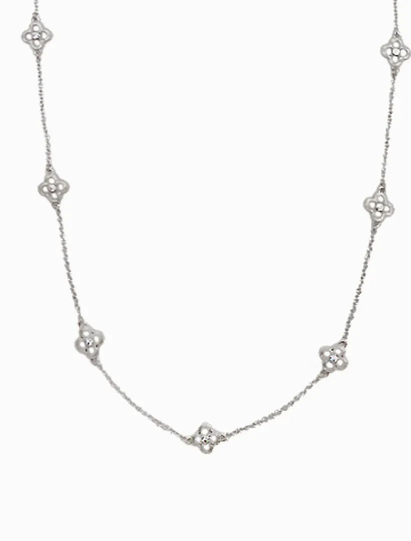Necklaces|Silver Jewellery*Zjoosh Long Clover Necklace Silver