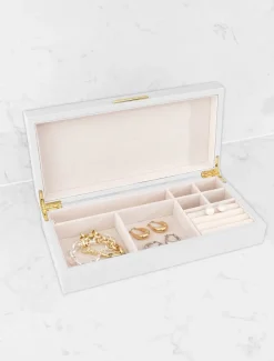 Jewellery Storage|Jewellery And Trinket Boxes*Zjoosh Long Lacquered Jewellery Box White