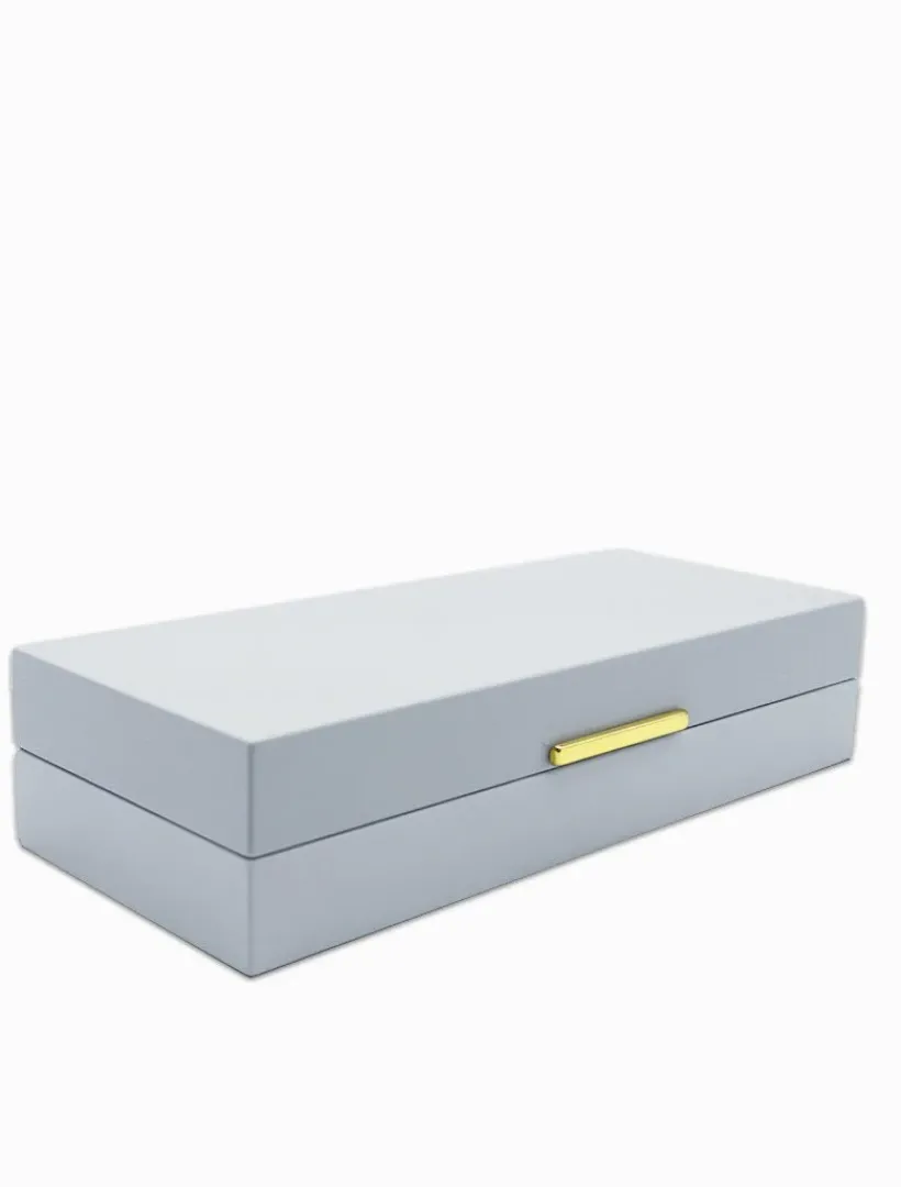 Jewellery Storage|Jewellery And Trinket Boxes*Zjoosh Long Lacquered Jewellery Box Blue