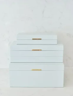 Jewellery Storage|Jewellery And Trinket Boxes*Zjoosh Long Lacquered Jewellery Box Blue