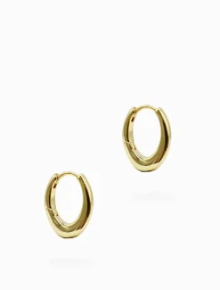 Earrings|Gold Jewellery*Zjoosh Long Oval Hoops Gold