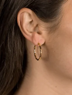 Lucienne - Zjoosh Premium|Earrings*Zjoosh Lucienne Bamboo Hoops Gold