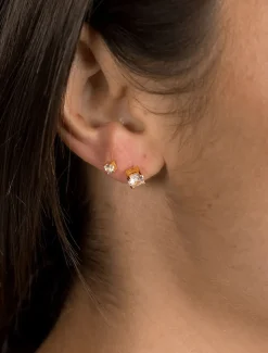 Lucienne - Zjoosh Premium|Gold Jewellery*Zjoosh Lucienne Cubic Zirconia Studs 3mm Gold