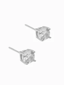 Lucienne - Zjoosh Premium|Earrings*Zjoosh Lucienne Cubic Zirconia Studs 5mm Rhodium