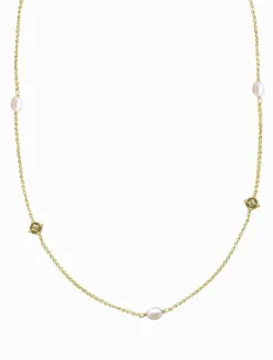 Lucienne - Zjoosh Premium|Pearl Jewellery*Zjoosh Lucienne Disk and Pearl Necklace Long Gold