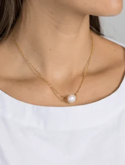Lucienne - Zjoosh Premium|Pearl Jewellery*Zjoosh Lucienne Freshwater Pearl on Chain 925 Gold