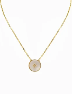 Lucienne - Zjoosh Premium|Pearl Jewellery*Zjoosh Lucienne Mother Of Pearl and Crystal Pendant