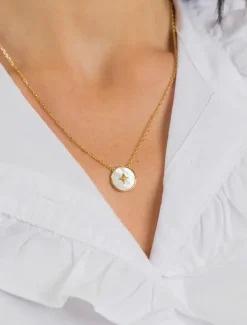 Lucienne - Zjoosh Premium|Pearl Jewellery*Zjoosh Lucienne Mother Of Pearl and Crystal Pendant