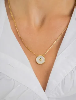 Lucienne - Zjoosh Premium|Pearl Jewellery*Zjoosh Lucienne Mother Of Pearl and Crystal Pendant