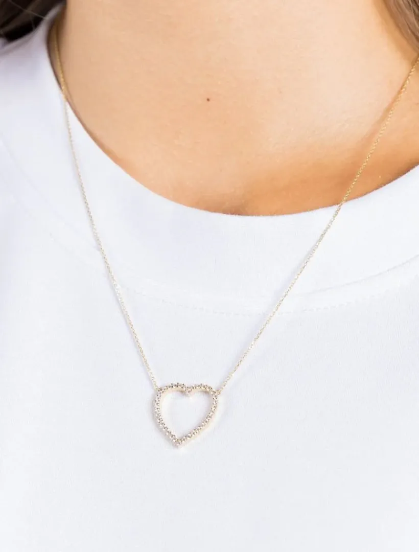 Lucienne - Zjoosh Premium|Necklaces*Zjoosh Lucienne Open Heart Necklace Gold