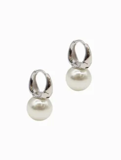 Lucienne - Zjoosh Premium|Pearl Jewellery*Zjoosh Lucienne Pearl Ball Huggies 925 Rhodium