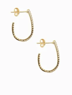 Lucienne - Zjoosh Premium|Earrings*Zjoosh Lucienne Scoop Cubic Zirconia Hoops Gold