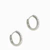 Lucienne - Zjoosh Premium|Earrings*Zjoosh Lucienne Sterling Silver and Crystal Huggie Hoops