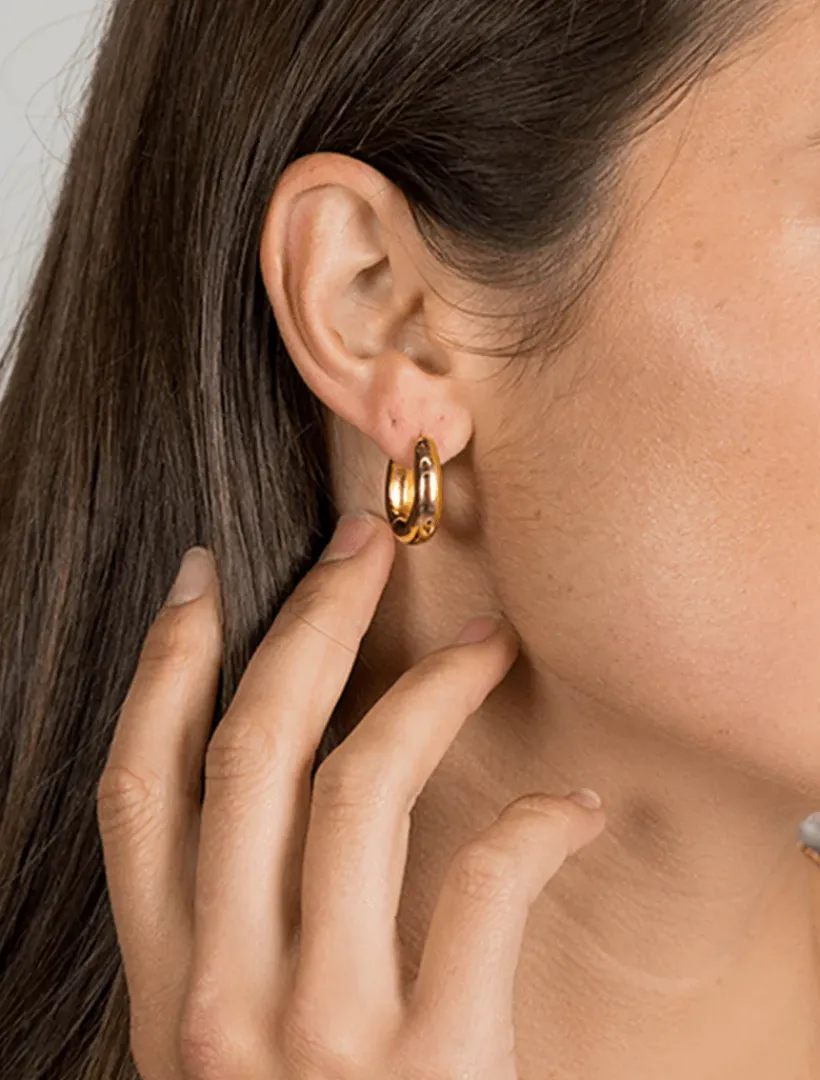 Lucienne - Zjoosh Premium|Earrings*Zjoosh Lucienne Tear Drop Huggies 925 Gold