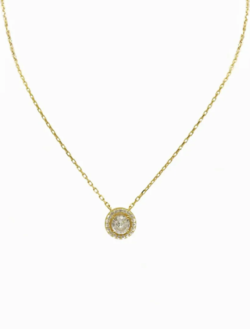 Lucienne - Zjoosh Premium|Necklaces*Zjoosh Lucienne White Crystal Surround Pendant
