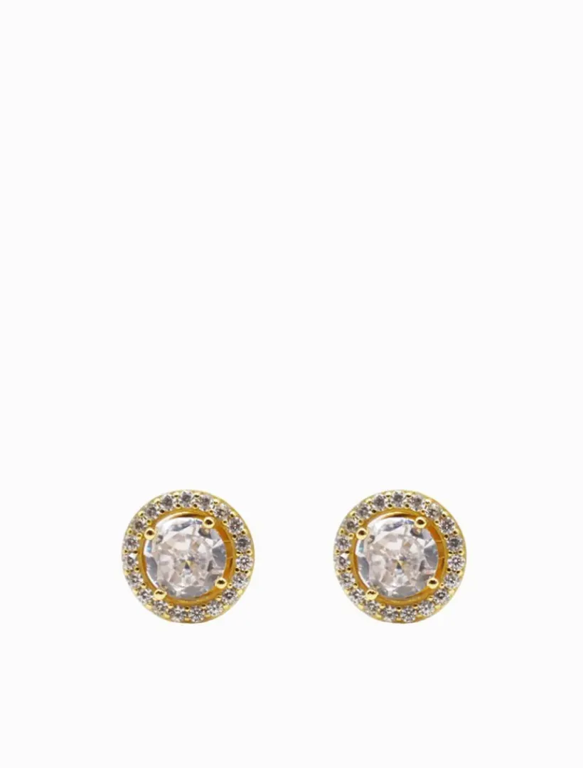 Lucienne - Zjoosh Premium|Earrings*Zjoosh Lucienne White Crystal Surround Studs