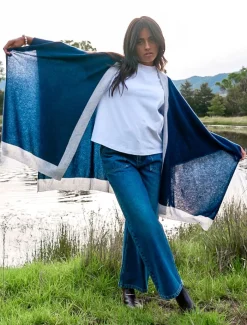 Knits And Jumpers*Zjoosh Luna Travel Wrap Navy