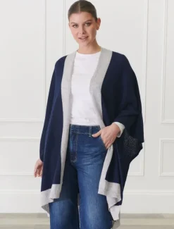 Knits And Jumpers*Zjoosh Luna Travel Wrap Navy
