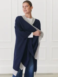 Knits And Jumpers*Zjoosh Luna Travel Wrap Navy