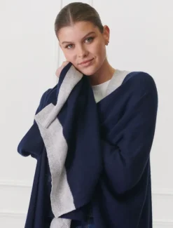 Knits And Jumpers*Zjoosh Luna Travel Wrap Navy