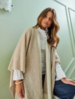 Knits And Jumpers*Zjoosh Luna Travel Wrap Oatmeal