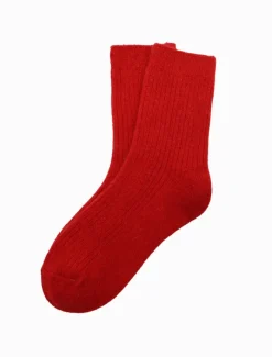 Bed Socks*Zjoosh Luxurious Wool Blend Socks Red