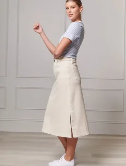 Skirts*Zjoosh Madison Denim Skirt Bone