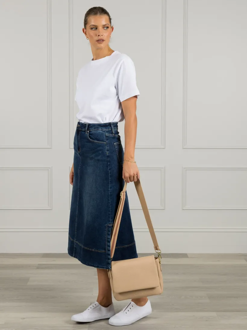 Skirts*Zjoosh Madison Denim Skirt Indigo