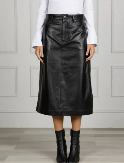 Skirts*Zjoosh Madison Leather Skirt Black