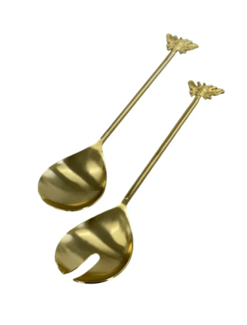Cutlery & Servers*3rd Party Other Matte Gold Bee Salad Server
