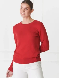 Knits And Jumpers*Zjoosh Melissa Crew Neck Knit Red
