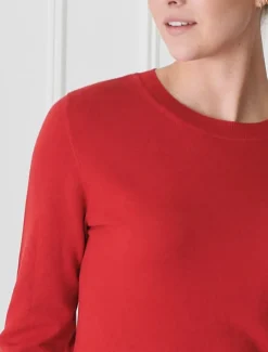 Knits And Jumpers*Zjoosh Melissa Crew Neck Knit Red