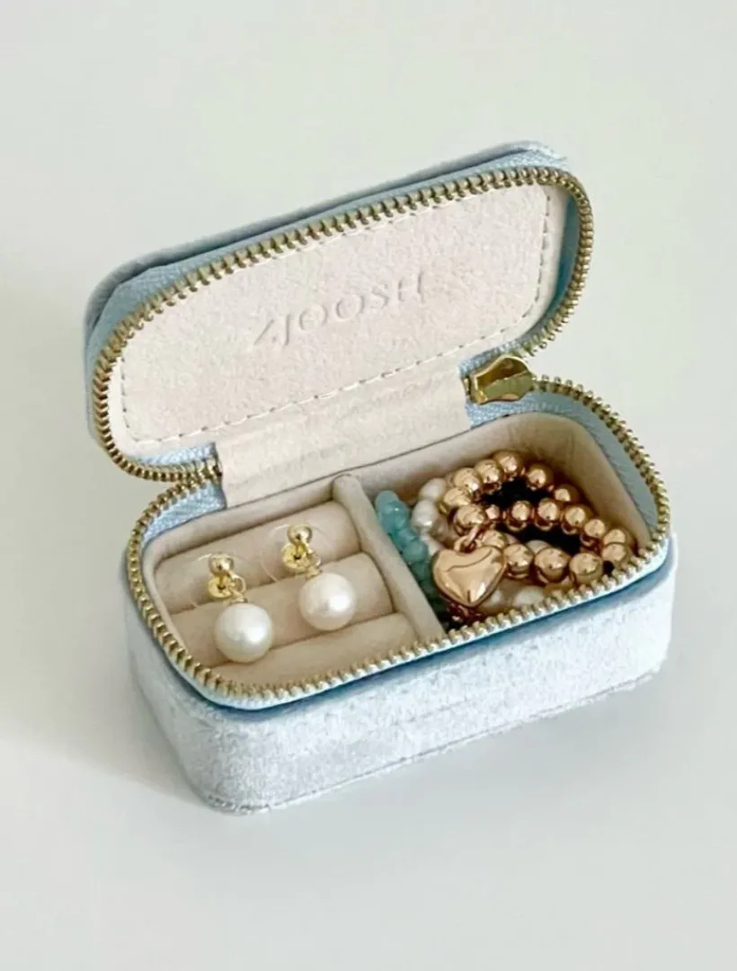 Jewellery Storage|Jewellery And Trinket Boxes*Zjoosh Mini Velvet Jewellery Case Blue