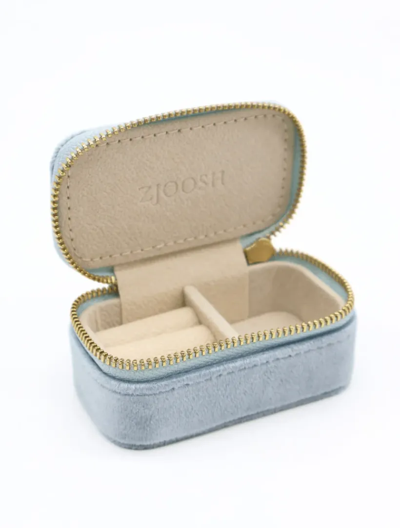 Jewellery Storage|Jewellery And Trinket Boxes*Zjoosh Mini Velvet Jewellery Case Blue