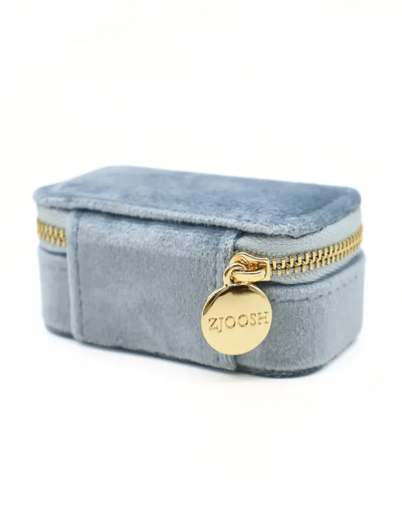 Jewellery Storage|Jewellery And Trinket Boxes*Zjoosh Mini Velvet Jewellery Case Blue
