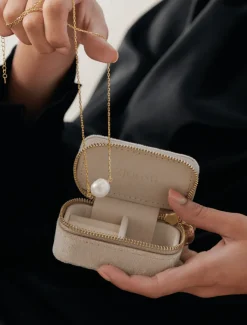 Jewellery Storage|Jewellery And Trinket Boxes*Zjoosh Mini Velvet Jewellery Case Champagne