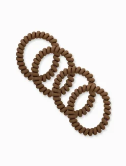 Hats & Hair Accessories*Zjoosh Spiral Hair Ties Pack of 4 Mocha