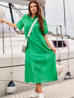 Dresses*Zjoosh Molly Shirt Dress - FINAL SALE Green