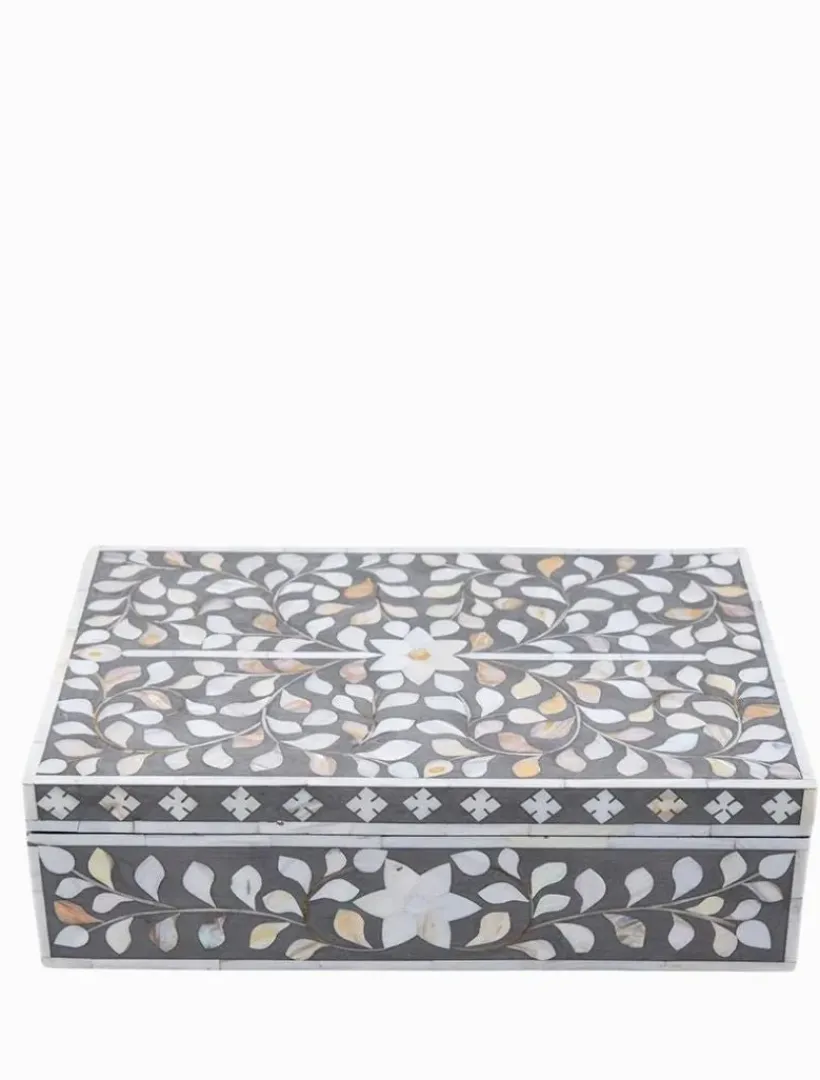 Home Ornaments|Jewellery Storage*3rd Party Other Mother Of Pearl Inlay Box Taupe