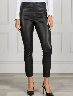 Pants*Zjoosh Olivia Genuine Leather Pants Black
