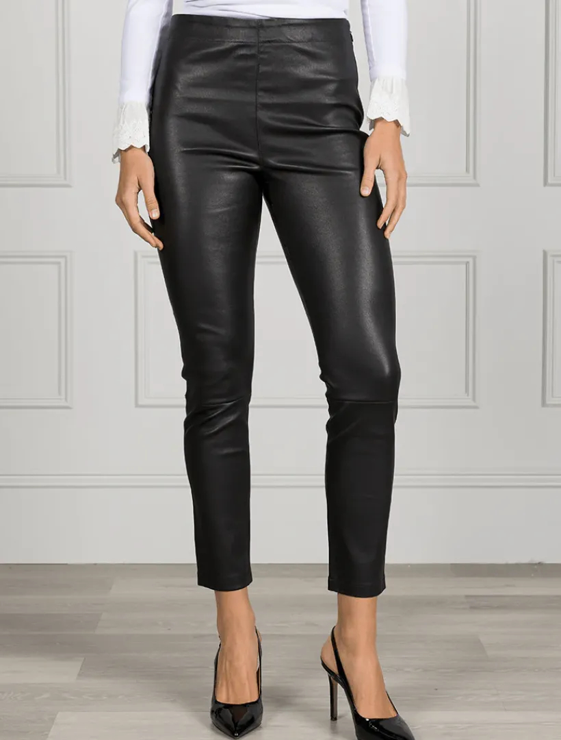 Pants*Zjoosh Olivia Genuine Leather Pants Black