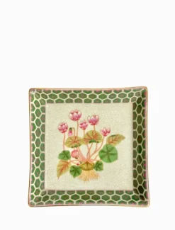 Ceramics*3rd Party Other Oriente Savon Dish Flor De Lot Green