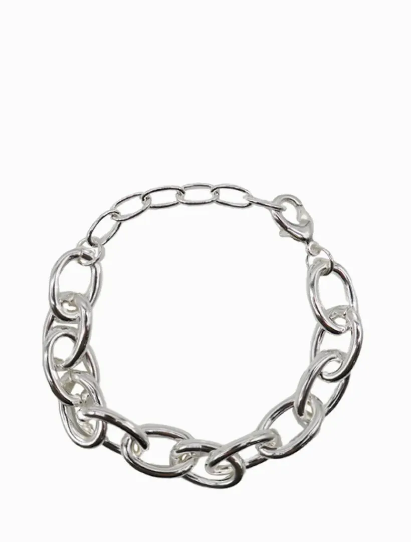 Bangles And Bracelets|Silver Jewellery*Zjoosh Oval Link Bracelet Silver