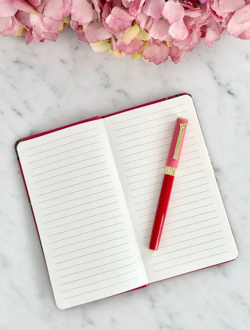 Stationery*Zjoosh Paige Journal Pink Red Stripe