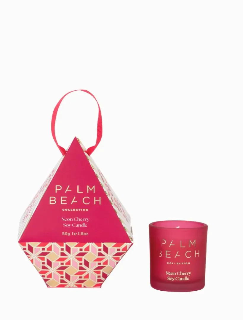 Palm Beach|Scented Candles*Palm Beach Hanging Bauble Mini Candle Neon Cherry 50G - FINAL SALE